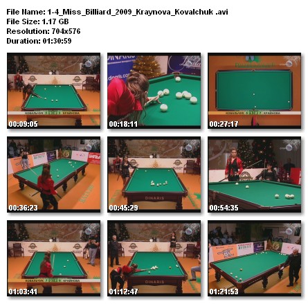 Русский бильярд. Т. Крайнова - А. Ковальчук. Мисс Бильярд 2009