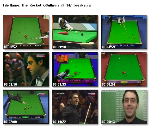Снукер. Ронни О'Салливан - все 9 максимальных серий 147 / Snooker Ronnie O'Sullivan all 9 max 147