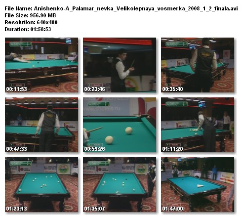 Русский бильярд. Александр Паламарь - Кирилл Анищенко. Великолепная Восьмёрка 2008