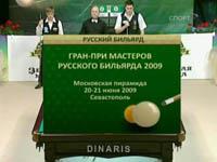 Русский бильярд. П. Кузьмин - К. Кулик. Гран-при 2009, 1-4 финала