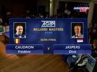 3-х бортный карамболь. AGIPI Billiard Masters 2009. Caudron Frederic - Jaspers Dick, 1/2 финала